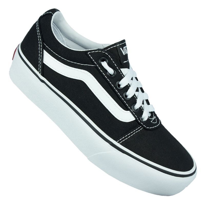 Tênis Vans Ward Canvas Platform Feminino - Preto/Branco