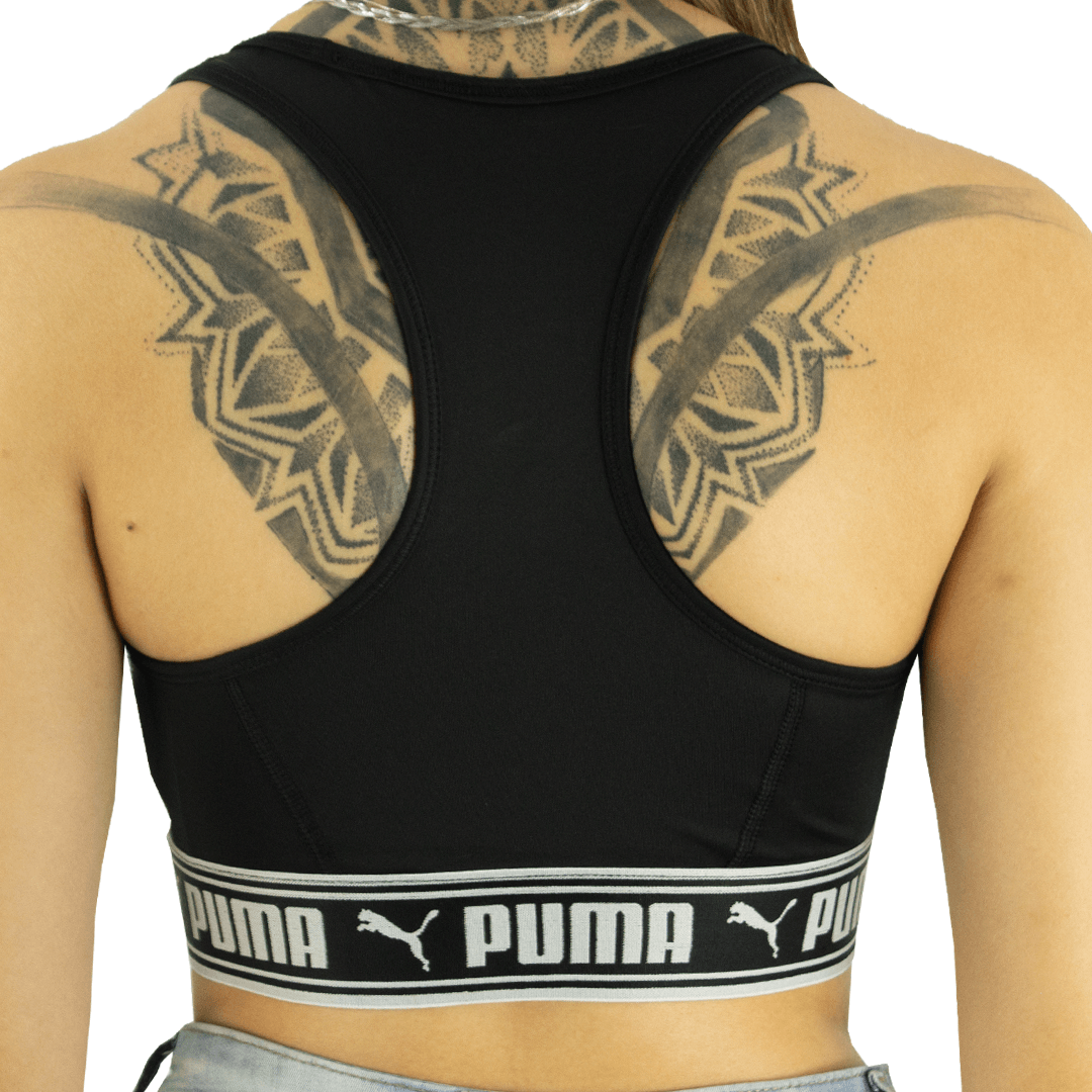 Top Puma Mid Impact - feminino Preto
