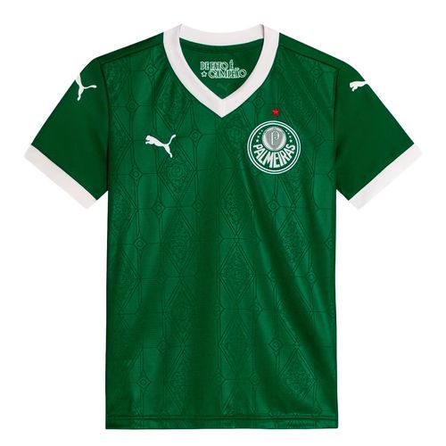 Camisa Puma Palmeiras Torcedor Home 2025 Infantil